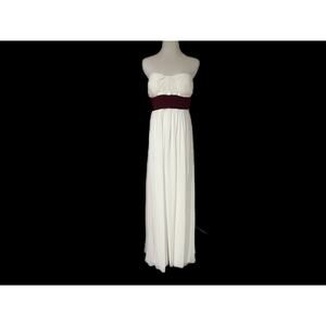 NWT Vintage Bill Levkoff Bridesmaid Chiffon White Sleeveless Dress 0